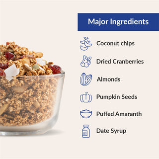 Coconut Cranberry Amaranth Granola