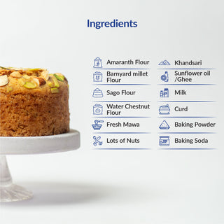 Vrat friendly Mawa Nuts cake