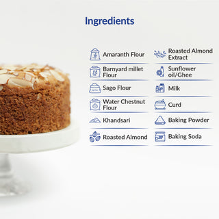 Vrat friendly Roasted Almond cake