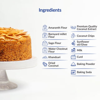 Vrat friendly Roasted coconut cake